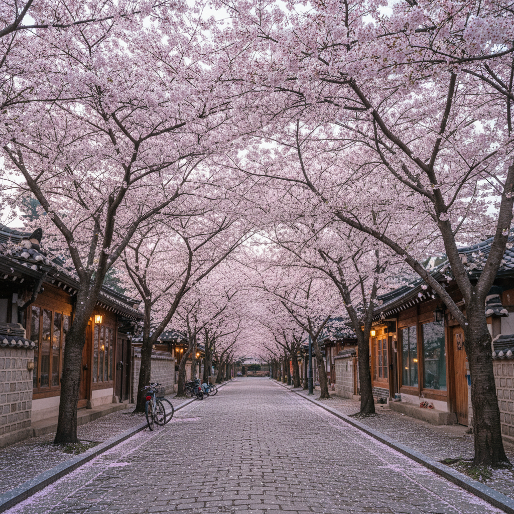 강릉 안반덕 벚꽃길 산책로