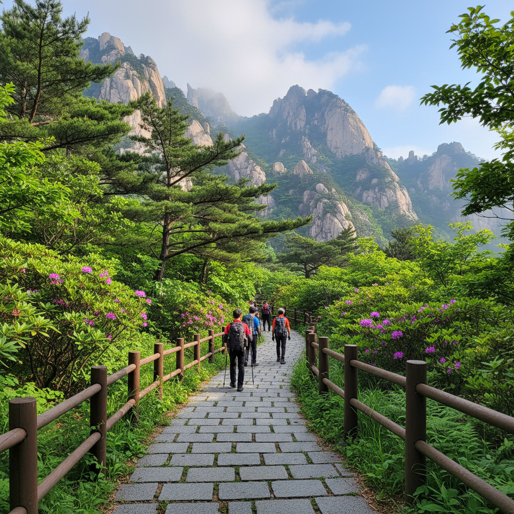 유달산 바위길 산책로 모습